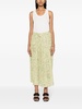 graphic-print pleated skirt