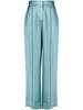 Kyra satin-finish straight-leg trousers