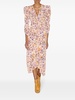 Pink Albini Floral-Print Silk Dress