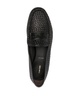 interwoven-design leather loafers