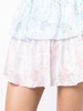 floral-print ruffle-detailing skirt 