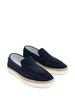 almond-toe suede loafers