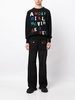 patch-lettering cotton sweatshirt