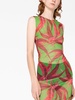 botanical-print asymmetric dress 