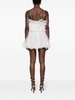 round-neck ruffled minidress