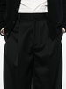 Black Pleated Wide-Leg Trousers