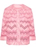 chevron-embroidered puffer jacket