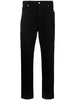 mid-rise tapered-leg trousers 