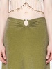 ring-detail lurex midi skirt