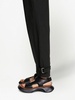 buckled-ankle tapered trousers