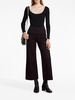 high-waisted cropped trousers