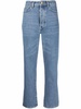 cropped straight-leg jeans