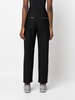 high-waisted straight-leg trousers