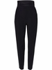 high-waist tapered-leg trousers