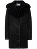 monogram-pattern shearling coat