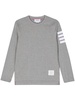 4-Bar stripe cotton sweatshirt