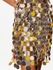 Gold-Tone Paillette-Chainmail Sparkle Mini Dress 