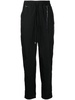 logo-print tapered-leg trousers