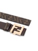 Fendi Leather And Ff Canvas Reversible Belt Accessories