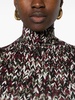 Anagram-embroidered knit-print dress