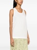 panelled cotton tank top