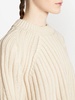 plaited rib crewneck jumper