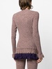 ribbed ruffle-trim jumper