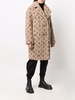 embroidered monogram faux-shearling coat 