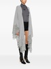 lace-trim knitted cape