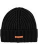 rib-knit wool beanie