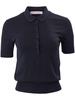 silk-cotton knitted polo shirt