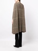 chunky-knit tweed cape coat