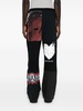 mix-print cotton track pants