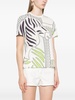 zebra-print cotton T-shirt