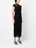 asymmetric jersey midi-dress