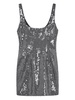 Silver Sequinned Mini Dress