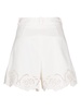 embroidered cotton-blend shorts