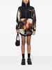 blur-print zipped lightweight jacket