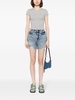 acid-wash denim shorts