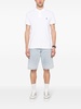 White Fitted Polo Shirt With Logo In Cotton Man