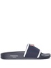 grosgrain-trim terrycloth slides