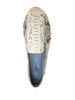 snakeskin-effect round-toe espadrilles