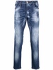 Super Straight distressed denim jeans