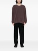 textured-finish crew-neck sweatshirt