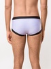 contrasting trim swim trunks