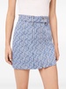 monogram-pattern denim miniskirt