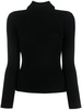 scoop-back ribbed-knit jumper