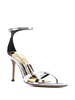 metallic-effect 85mm leather sandals