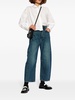 high-rise cropped cotton jeans