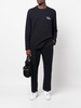 embroidered-logo cable knit trousers